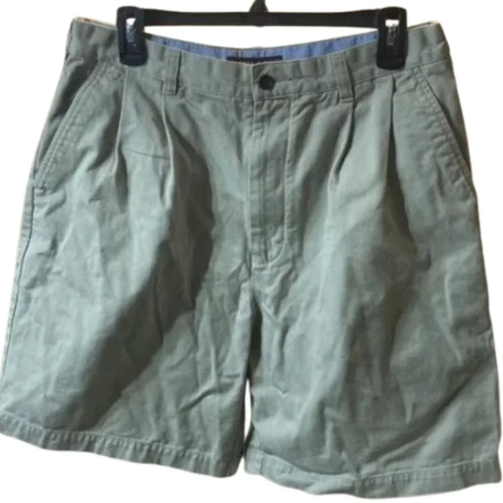 Tommy Hilfiger Golf Pleated Classic Chino Shorts, Size 34